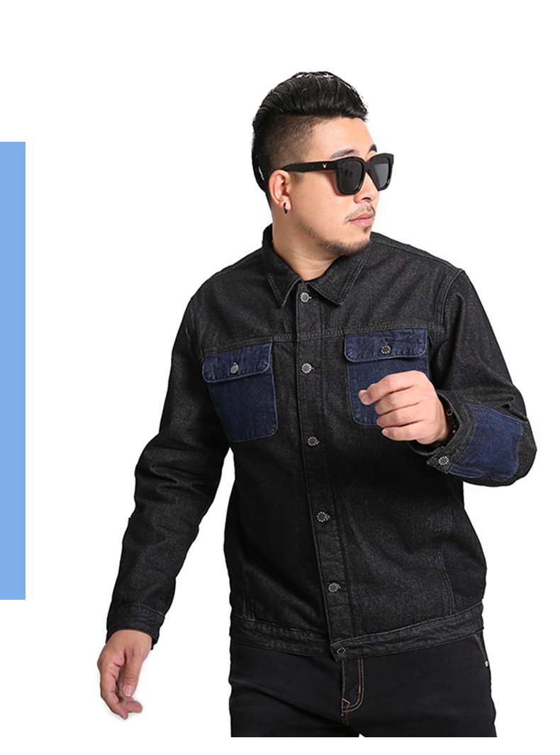 黑色 3xl【190-210斤】 品牌: 胖哥哥 商品名称:胖哥哥大码男装牛仔