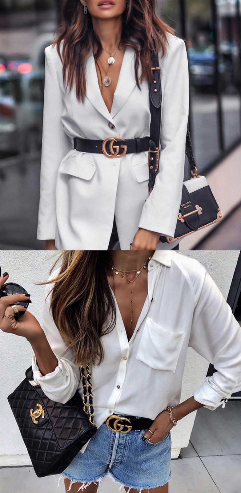 gucci/古驰皮带腰带男士 经典双g搭扣腰带皮带女 百搭 3cm银色414516