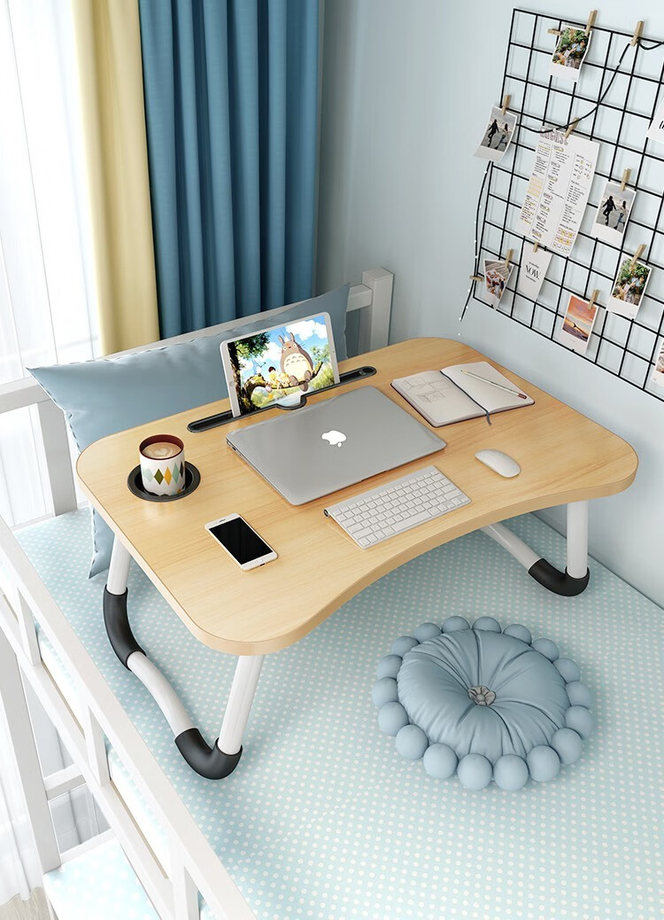 智达星 电脑桌床上小桌子可折叠懒人卧室宿舍家用学习简易笔记本学生