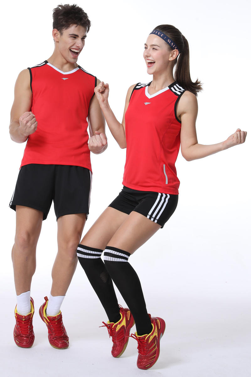 奥冠虎(aoguanhu) 排球服男训练服套装无袖排球队服速干排球衣比赛服