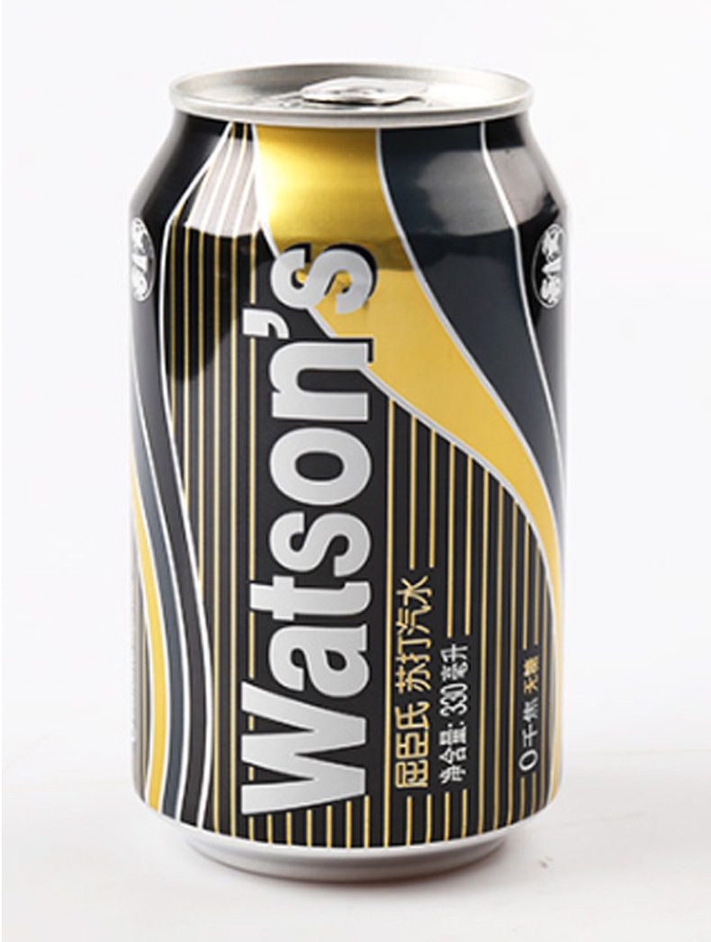 屈臣氏watsons苏打汽水330ml24罐装整箱8罐装屈臣氏汤力汽水330ml8听