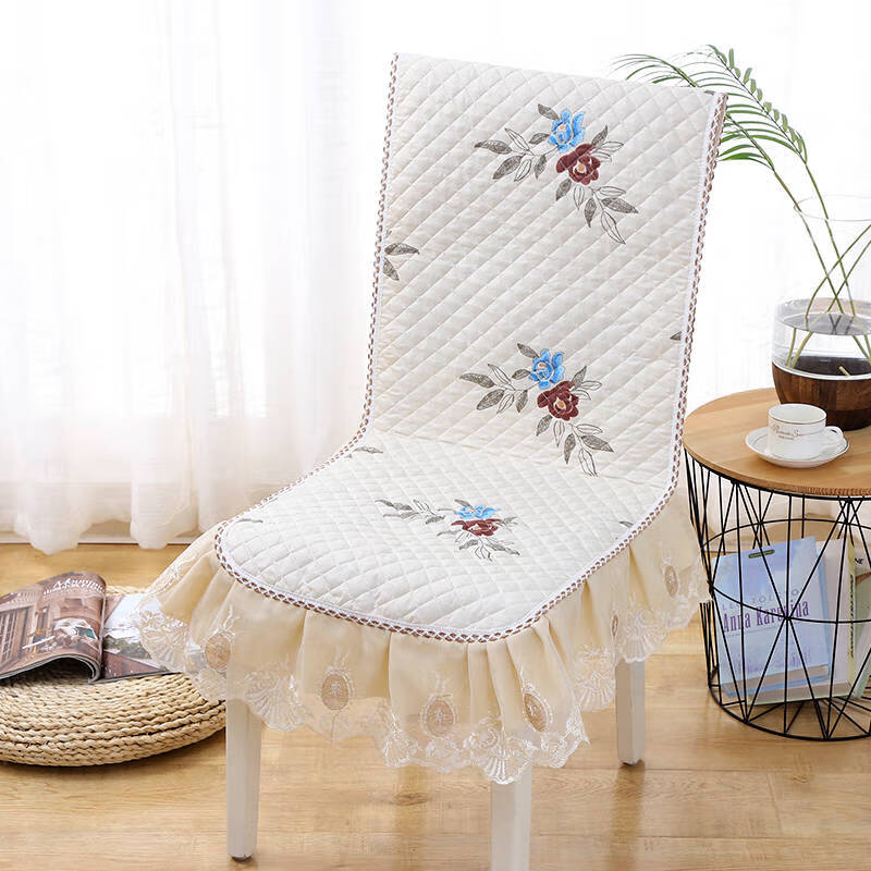 餐桌布高档中式椅子套罩餐椅垫套装家用坐垫四季通用椅子罩 图拉多咖