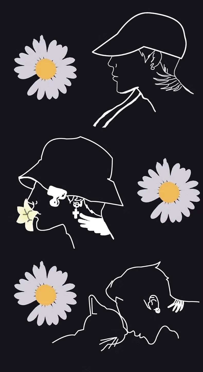 小雏菊高帮帆布鞋女学生韩版复古百搭明星同款ins板鞋潮 小雏菊 高帮