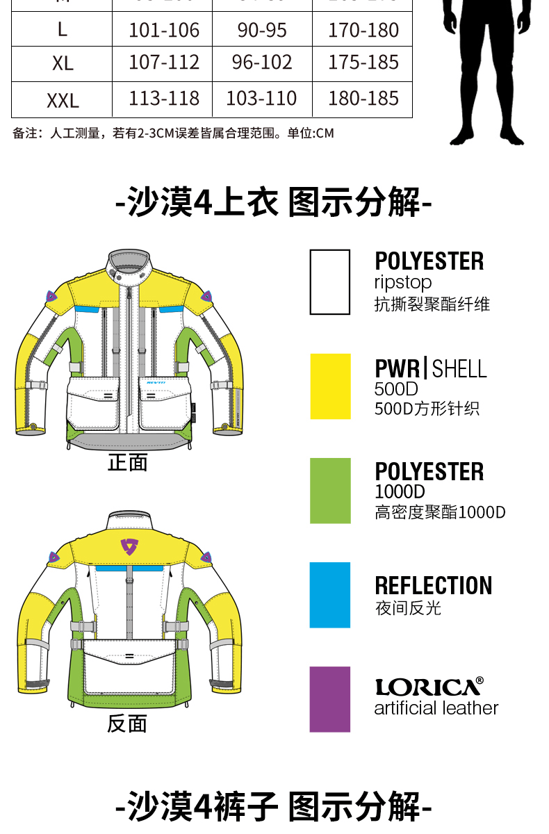 revit 骑行服jacket sand 4 h2o 沙漠4 旅行夹克摩托车机车保暖冬 男