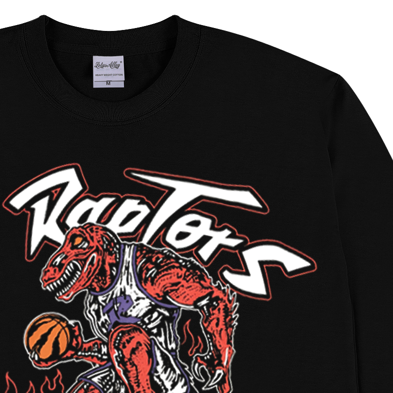 幂范西warrenloatstorontoraptors猛龙美式篮球复古长袖宽松印花潮男