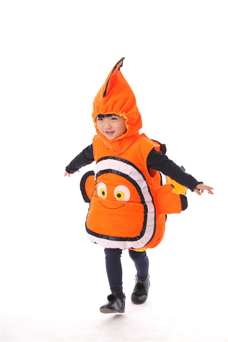 节儿童新年服装海底总动员尼莫nemo小丑鱼表演衣服演出服 小丑鱼服装