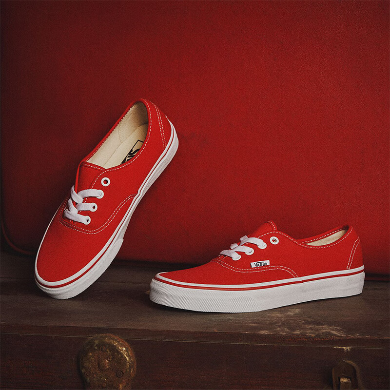 vans范斯 authentic 经典红色男女帆布鞋低帮板鞋 vn0a4bv99rg 42