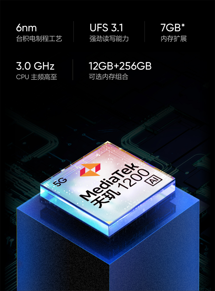 realme真我gtneo2t5g全网通手机天玑1200ai5g处理器120hz12256gb墨黑