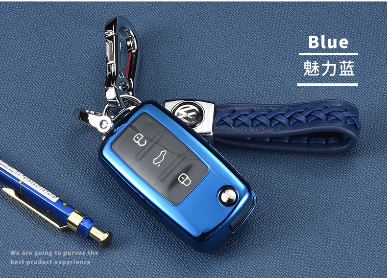 专用上海大众钥匙套polo新朗逸plus途观l凌渡朗行硅胶汽车钥匙包大众