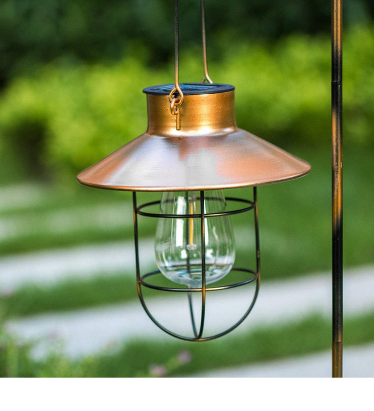 户外庭院灯室外水景观阳台花园布置露台装饰太阳能复古马灯1个装