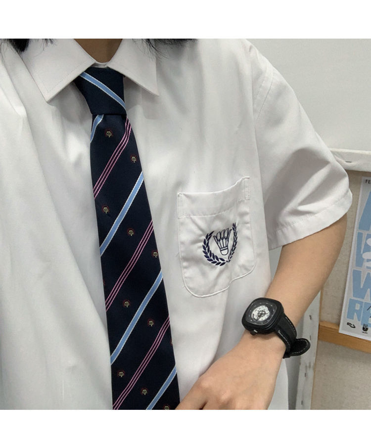 薄款宽松学院风班服套装西裤韩版潮流痞帅dk制服1022短袖衬衫高质量s