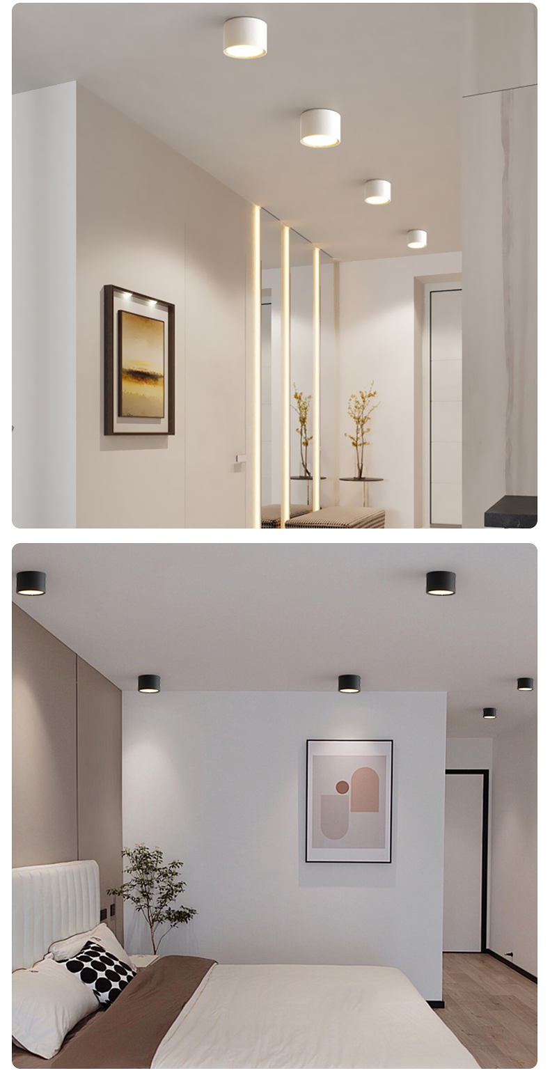 朗德万斯欧司朗led筒灯铂烁led明装筒灯高显色免开孔筒灯吊灯客厅吊顶