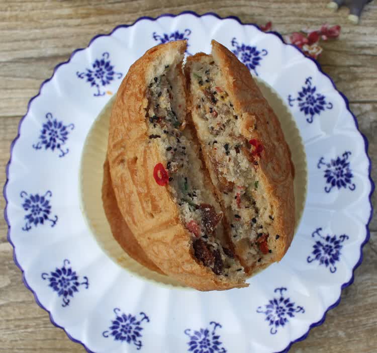 诸城金旭传统赖皮酥皮五仁老月饼250gx2京式中秋礼盒月饼 五仁月饼