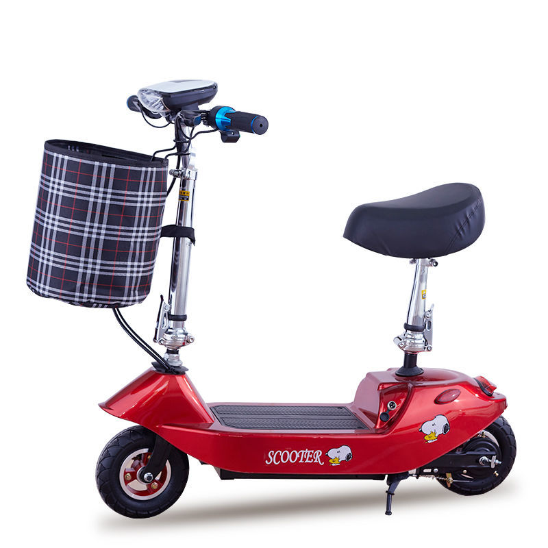 凤凰学生单人电动车轻便式可折叠小型车女士代步车神器成年滑板车同款