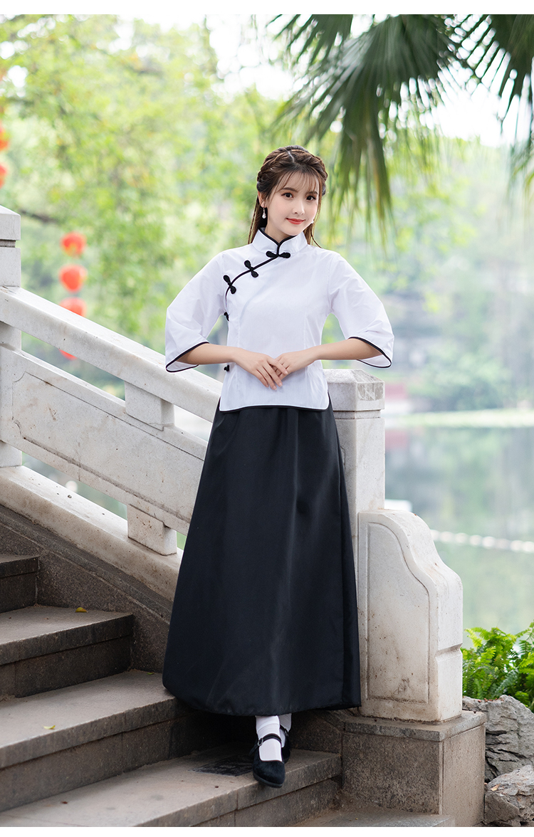 民国装学生装五四青年装民国风班服套装女装中山装男班服舞台表演合唱