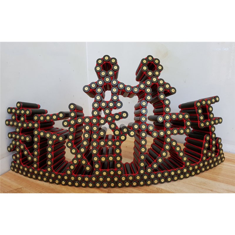 结婚礼物子弹壳工艺品新婚快乐双心比翼双飞9503弹壳祝福结婚礼物创意