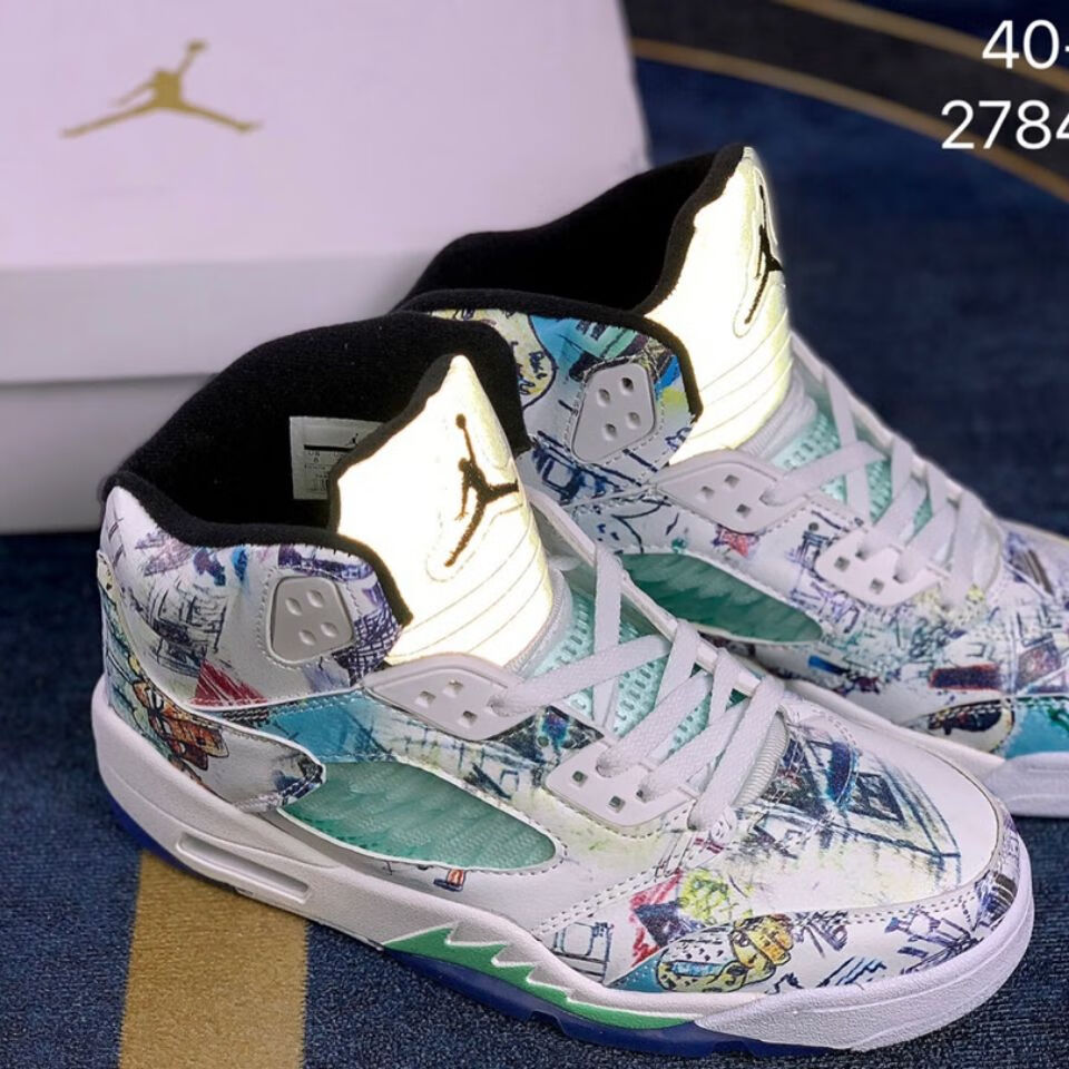 aj5乔5 鸳鸯男女文化篮球鞋 情侣休闲百搭运动鞋av2405-900 45【图片