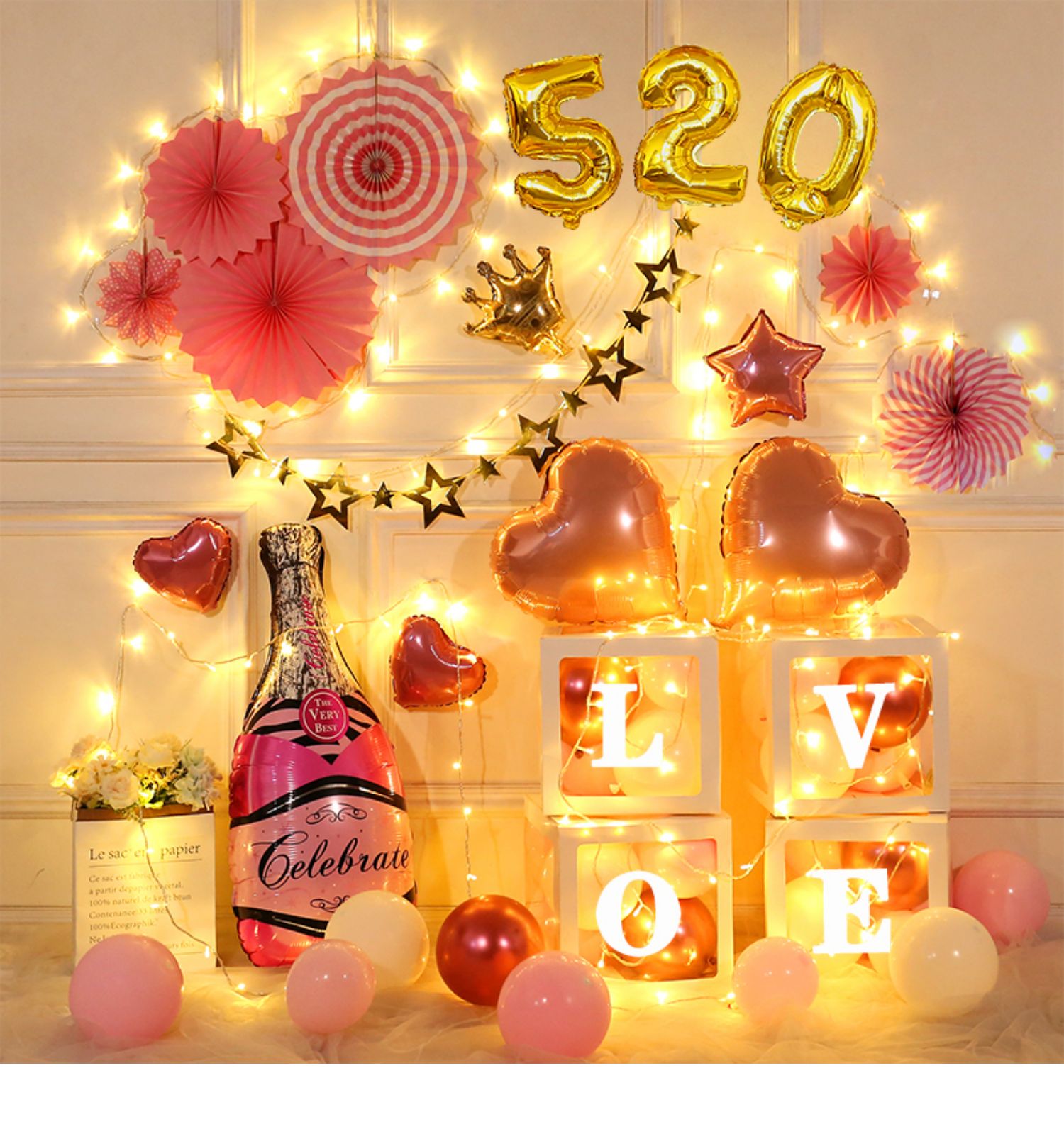 求婚表白浪漫现场装饰室内房间惊喜气球爱心造型套餐布置创意用品求婚