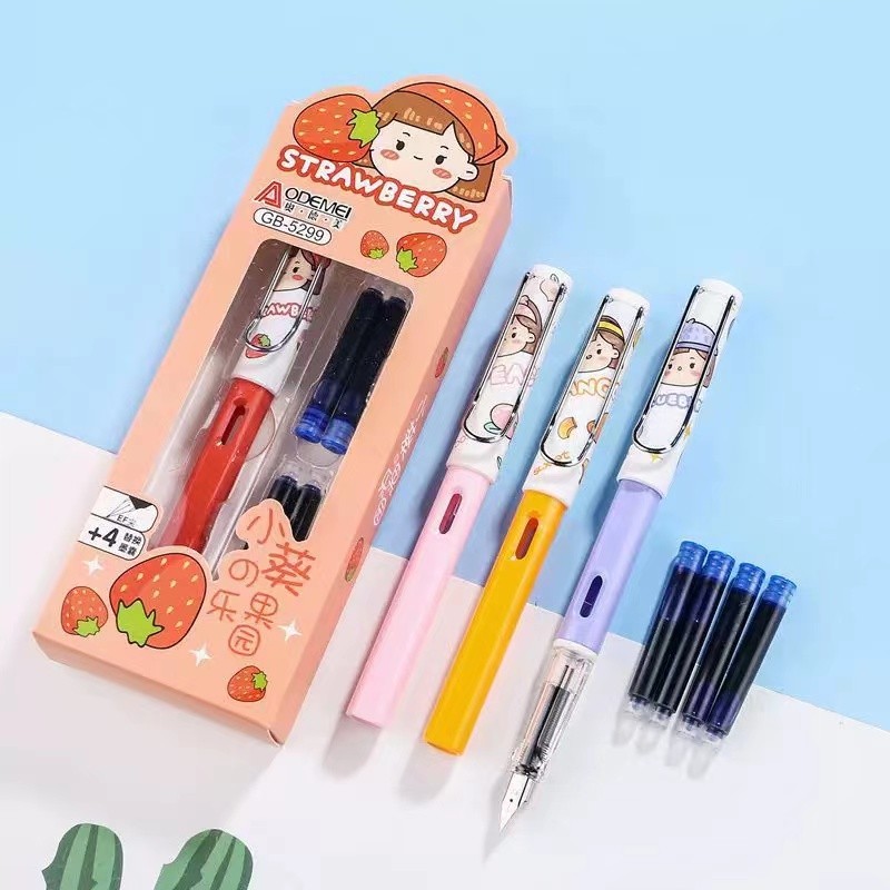 奥德美学生墨囊钢笔3.4通用墨囊0.