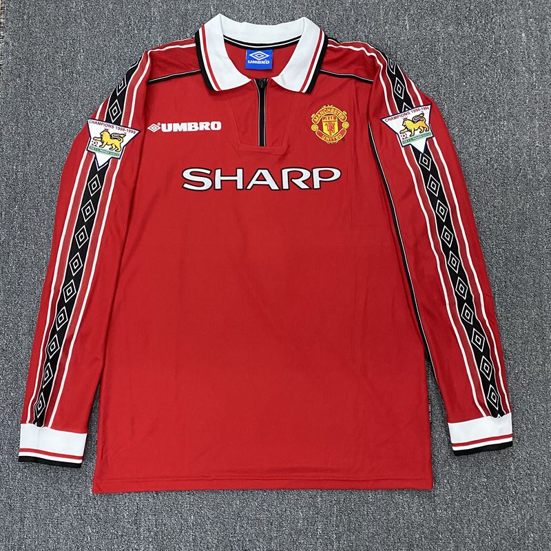 腾讯体育官方旗舰店同款 9899曼联三冠王主场球衣贝克汉姆队服吉格斯