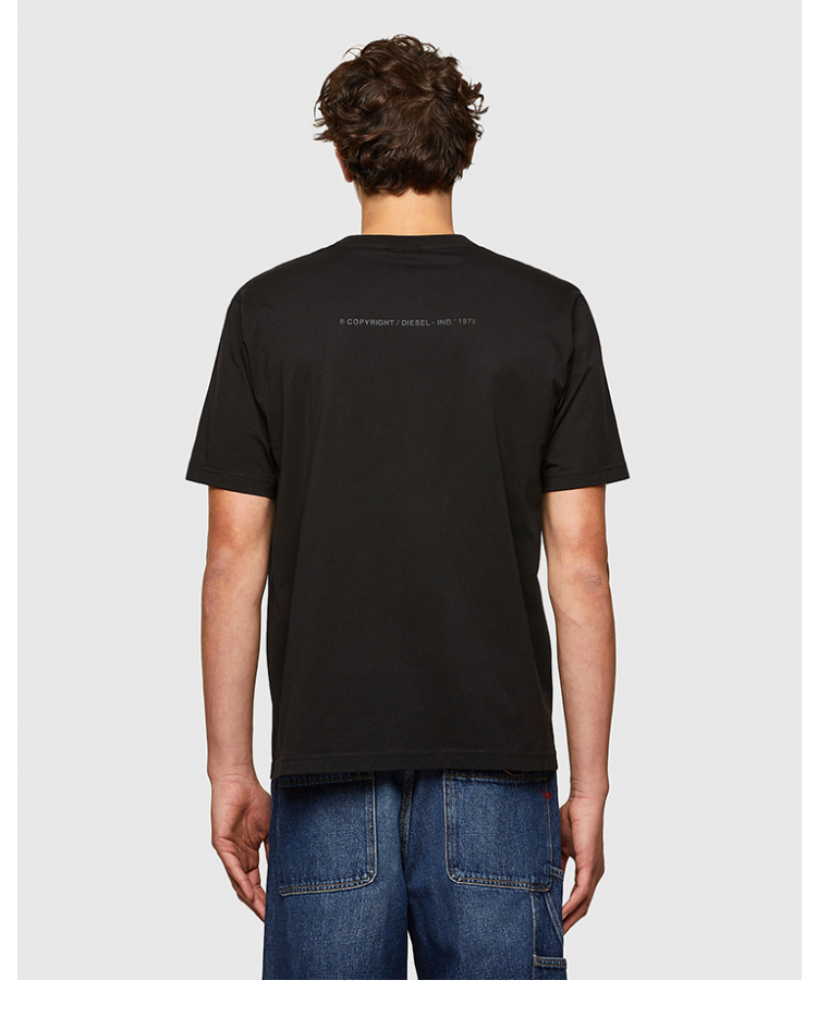 diesel迪赛男士圆领字母印花短袖t恤a018430hayu100l