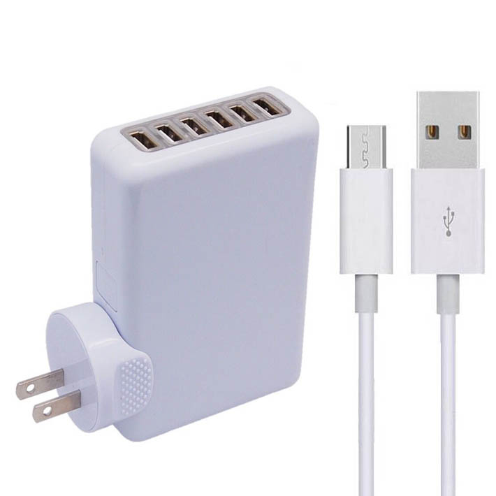 nbiub2a多接插口多口usb器手机苹果安卓通用直快充电头多功能孔插头4