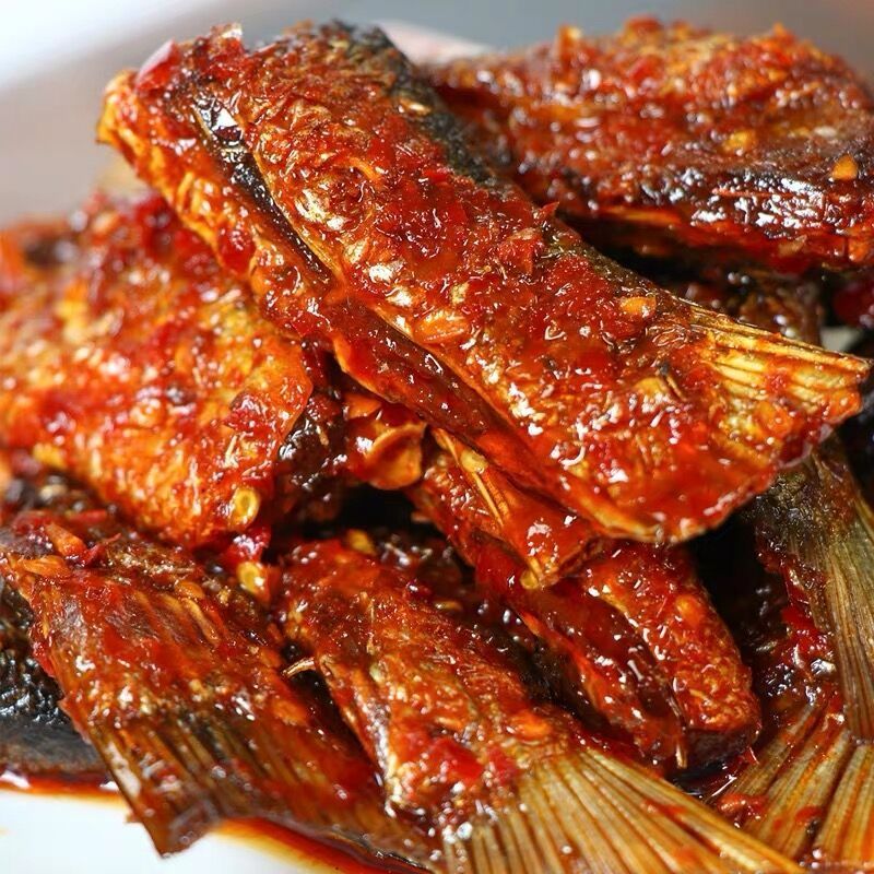 湖南特产香辣鱼嘴巴麻辣鱼下巴鱼尾鱼块大包装150g包开袋即食下饭 鱼