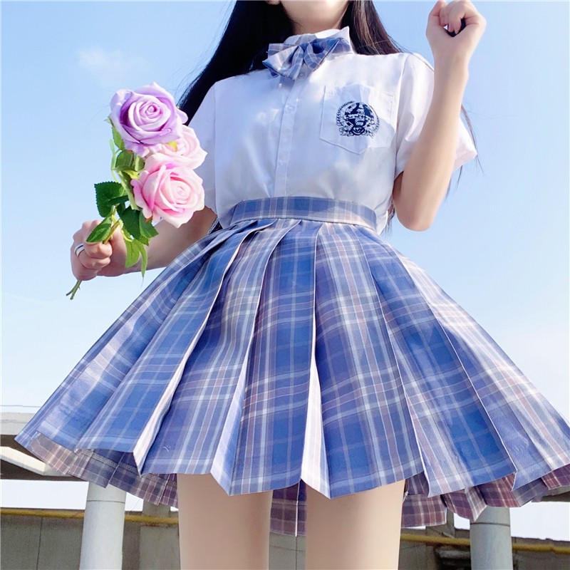拉夏贝尔hommejk制服全套少女格裙夏季不规则半身裙女春秋天学生校服