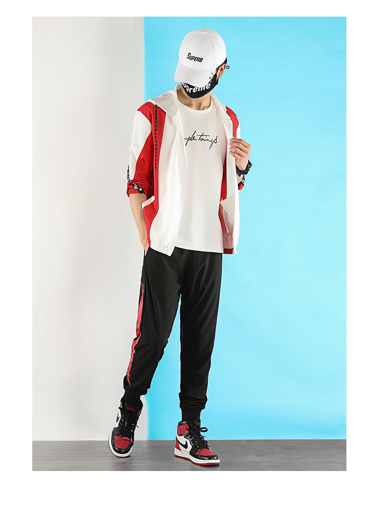 三件套衣服男装夏天春夏日韩版潮流学生夏装男士青少年半袖整套运动装