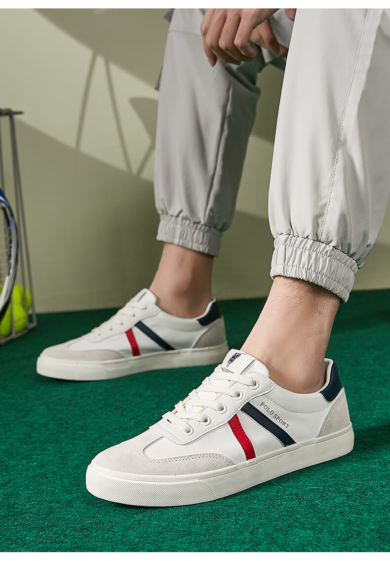 商场同款polosport春夏新款男女情侣款时尚休闲透气小白鞋低帮系带