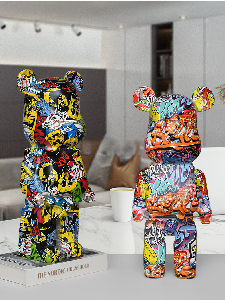 流体暴力熊升级版 网红流体暴力熊存钱罐只进不出潮玩家居轻奢落地