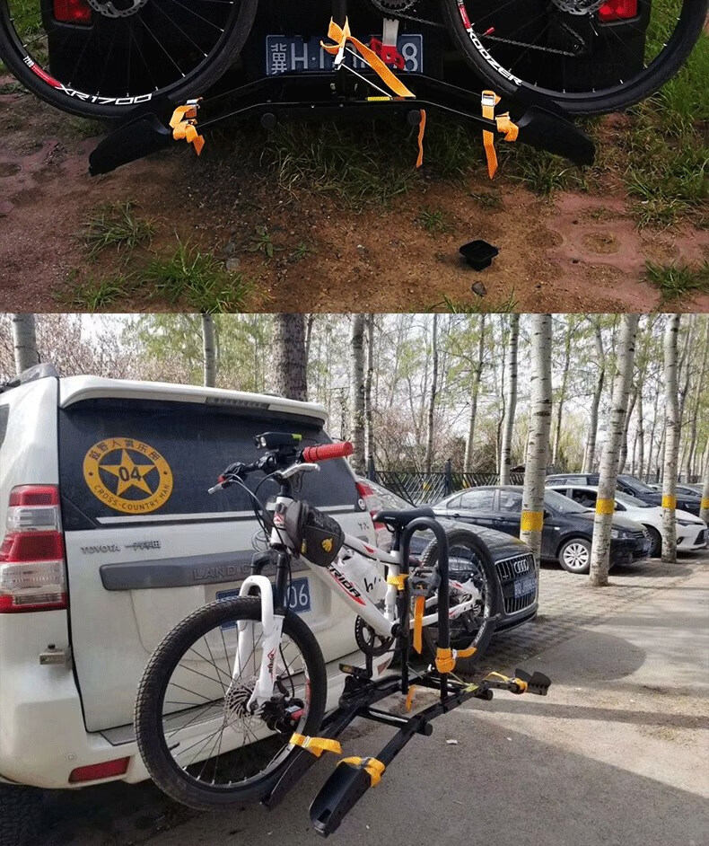 车载自行车架后挂架汽车车载自行车架后挂架后备箱suv车尾方口固定架