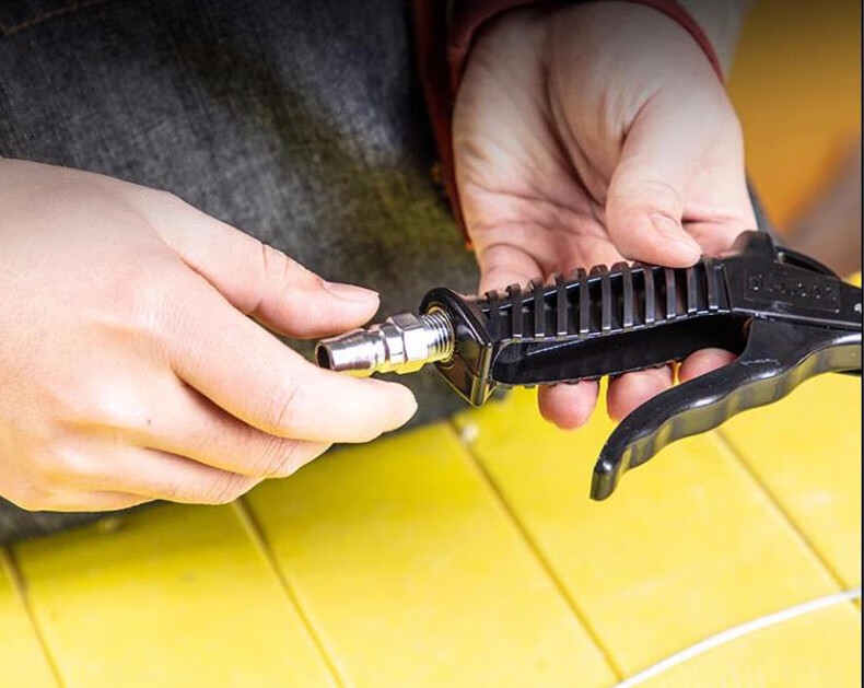 得力deli吹尘枪空压机除尘枪吹灰工具高压气吹尘抢管家用长嘴吹汽车