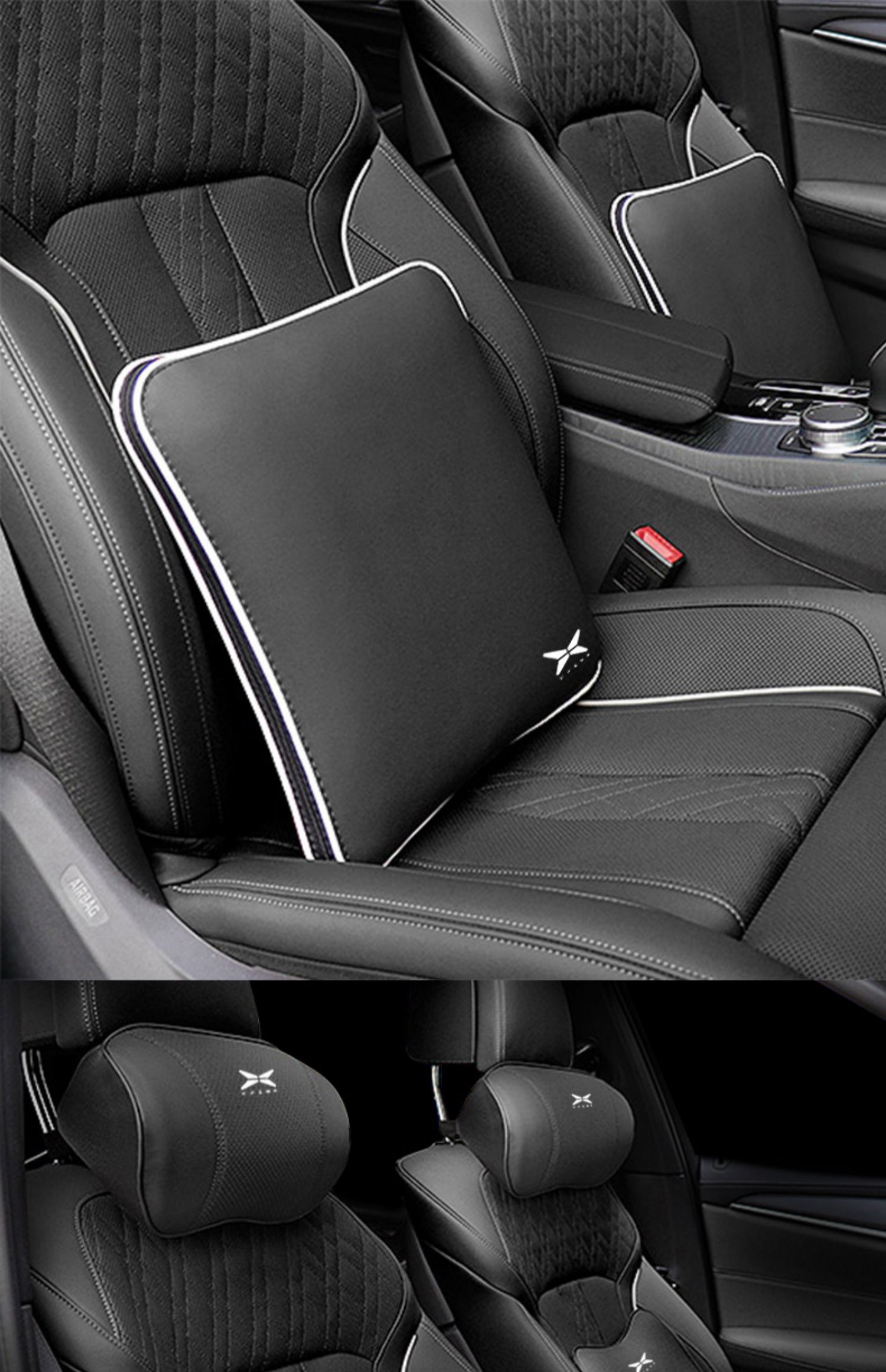 适用于小鹏p7汽车头枕g3p5抱枕腰靠垫座椅护颈靠枕车内装饰用品小鹏