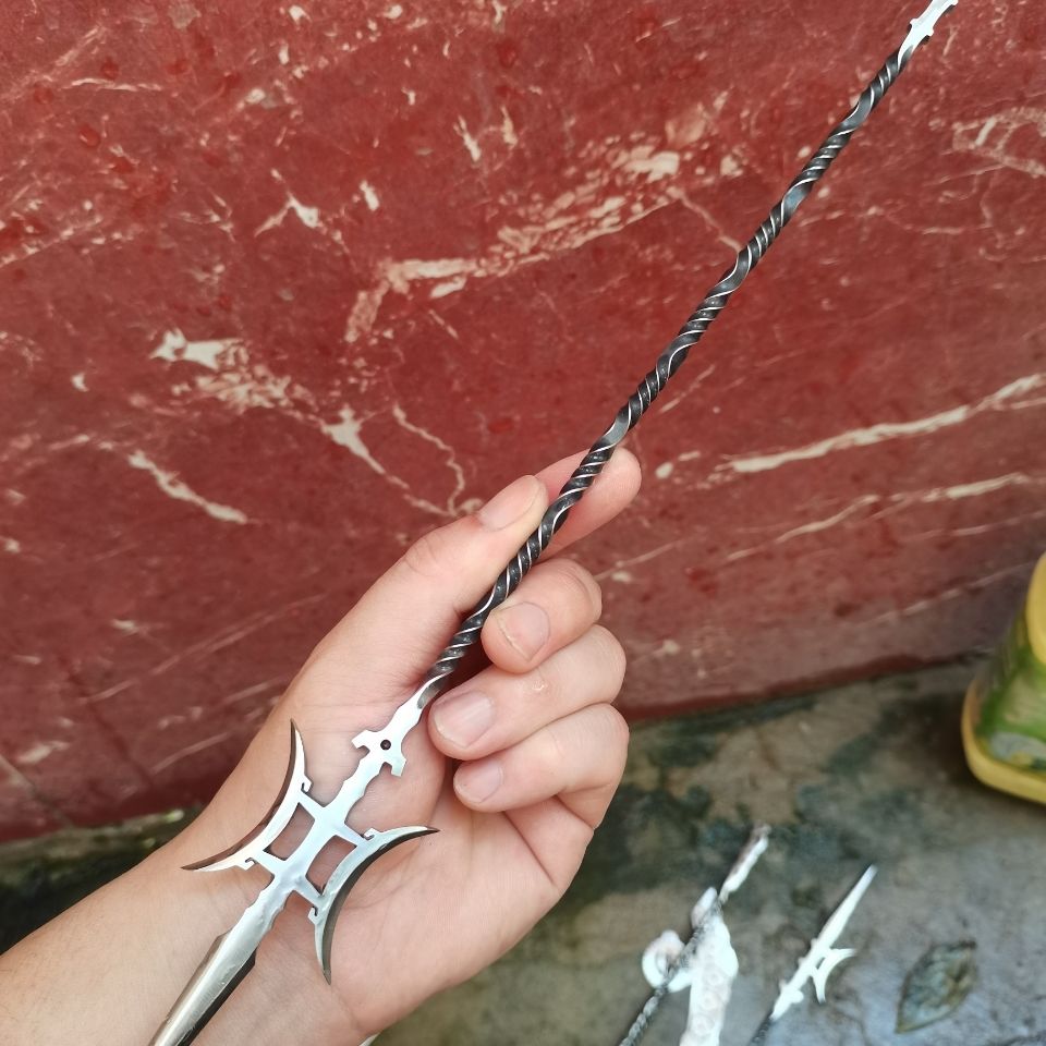 迪士尼吕布方天画戟金属模型未开刃抖音同款网红玩具三国儿童收藏摆件