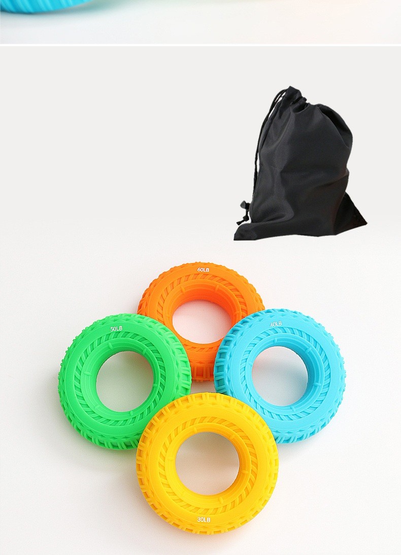 轮胎握力器练手力握力球健身圈橡胶圈男女式康复训练手握力圈40磅蓝色