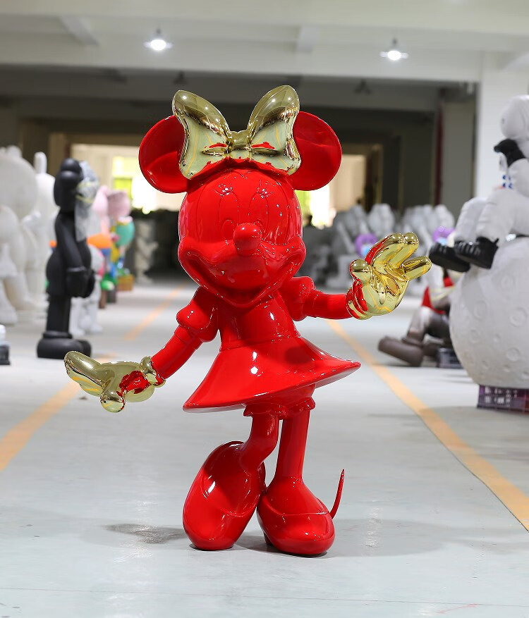 米老鼠米奇创意玻璃钢迪士尼卡通雕塑客厅简约装饰家居玄关大摆件 80