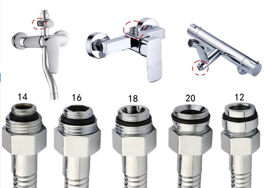 卫生间淋浴水龙头花洒4分接口喷头软管转接头螺丝洗澡软水管配件 圆帽