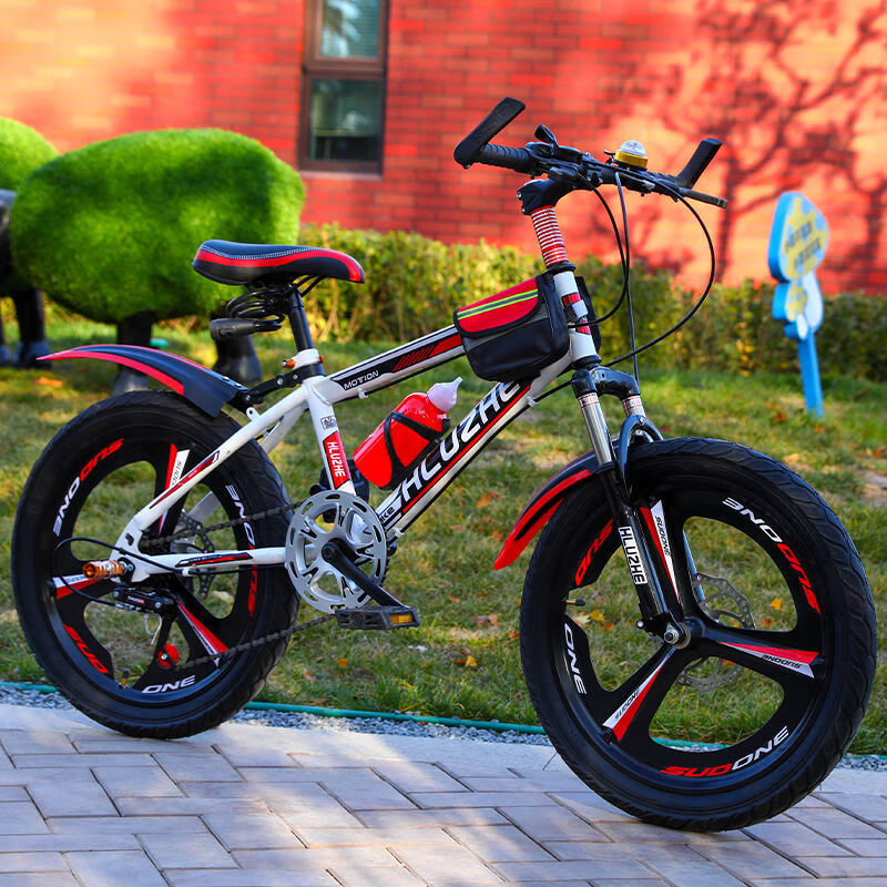 儿童山地变速自行车碟刹越野车中大童学生单车1820寸22寸24寸白蓝色