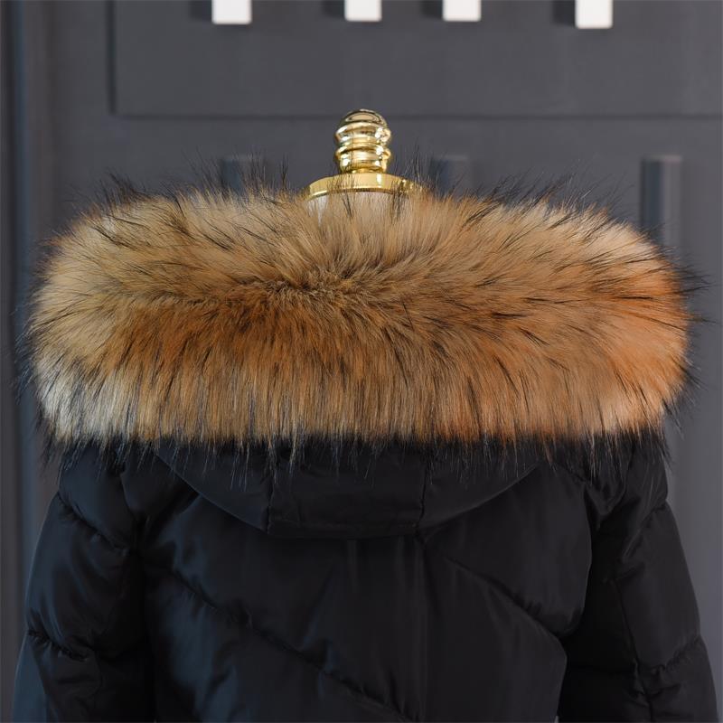 羽绒服毛领单买超大毛领服通用2022百搭帽毛领女貉子本色提花50厘米