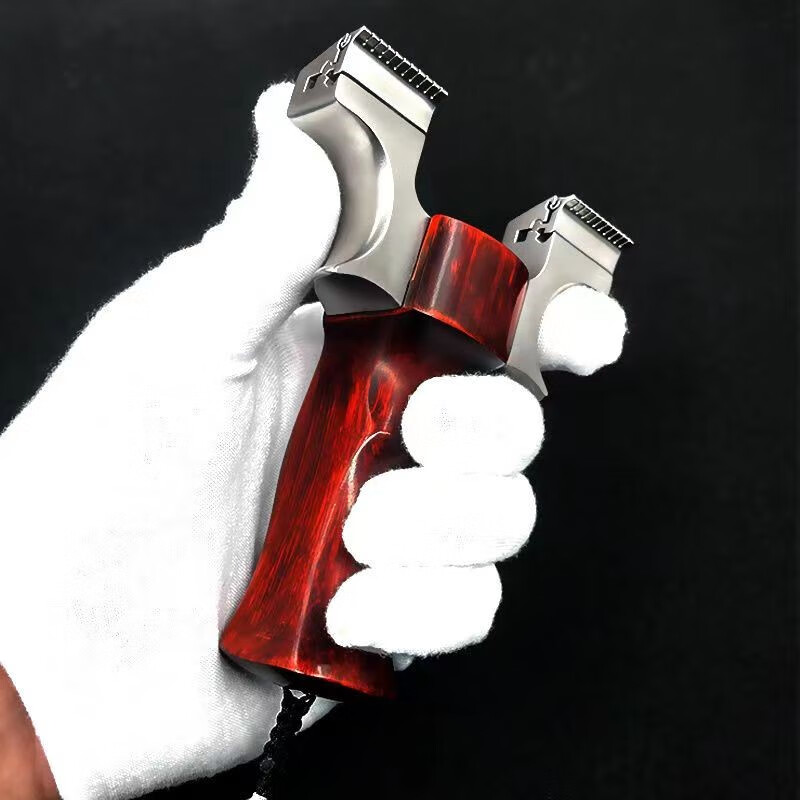 锁凤九代弹弓架龙齿暗扣快压夹片钛合金扁皮弓户外成人专业高精度 全