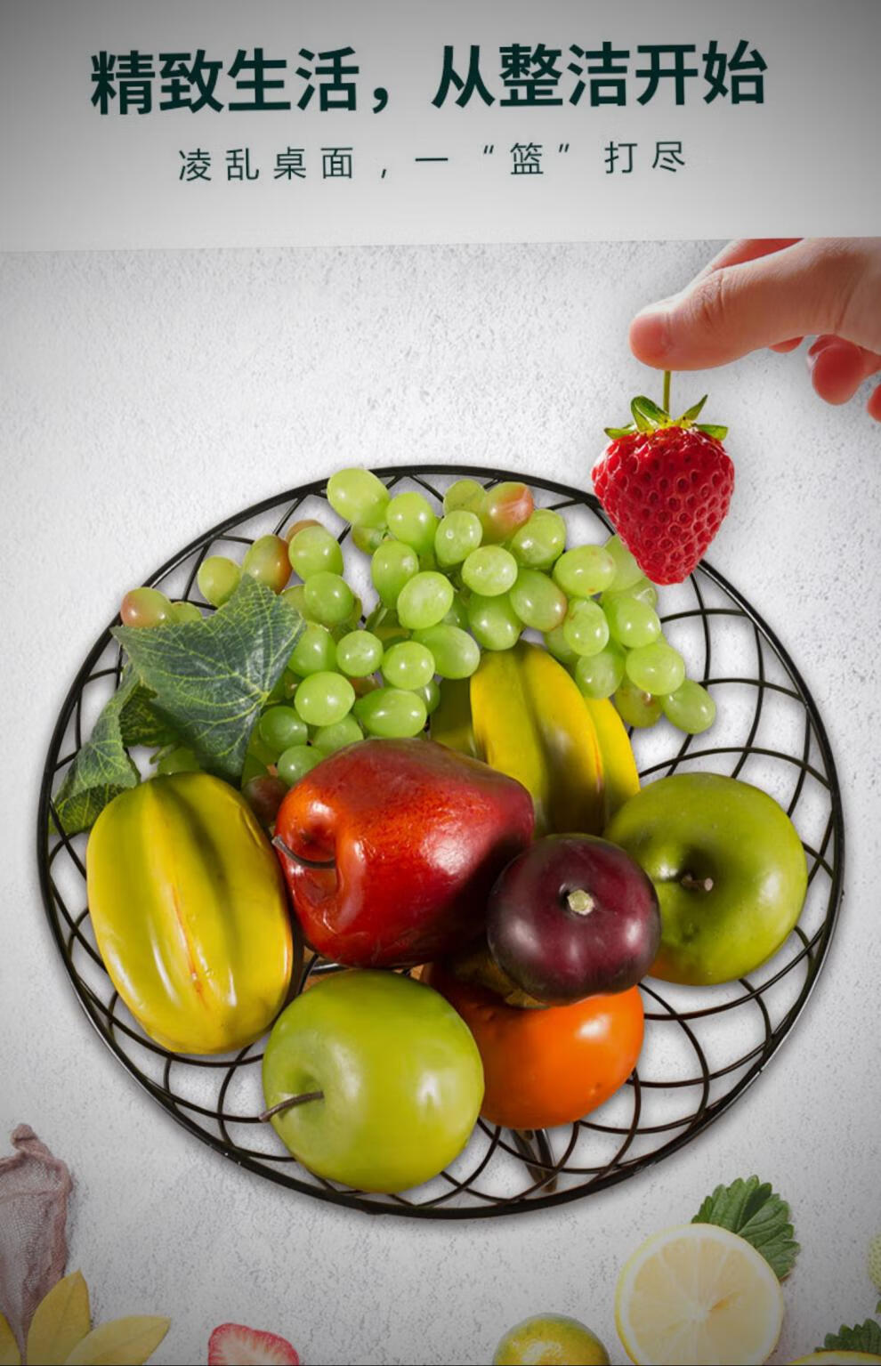 水果盘高端精致客厅家用轻大气茶几上摆的零食盘多层干果托盘黑色双层