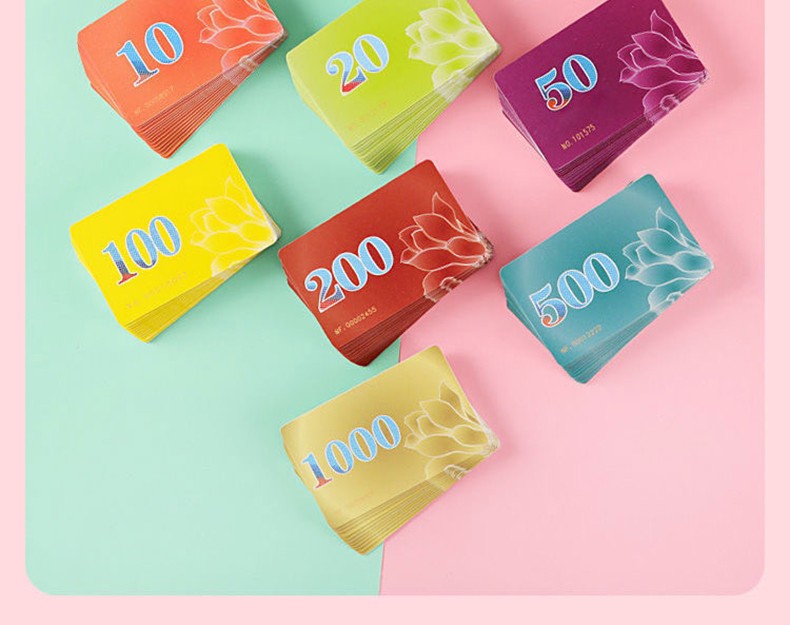 乾仓 麻将筹码卡片棋牌室专用pvc代币麻将机筹码牌双面塑料长方形筹码