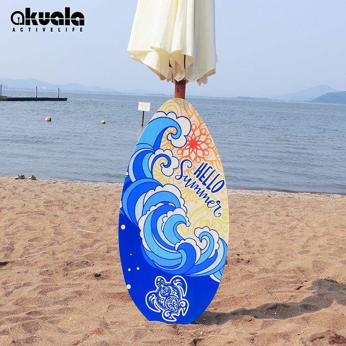 akuala新款10色滑沙板skim board木质沙滩冲浪板冲沙板成人站立式 海