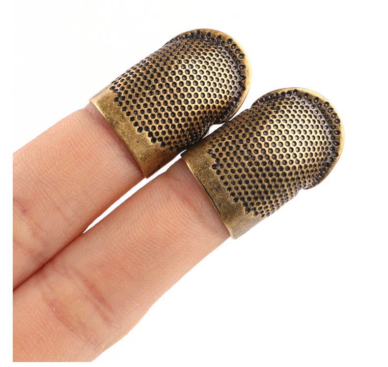 加厚指套铜戒指顶针箍家用手工缝纫十字绣diy刺绣工具结婚顶针器 手指