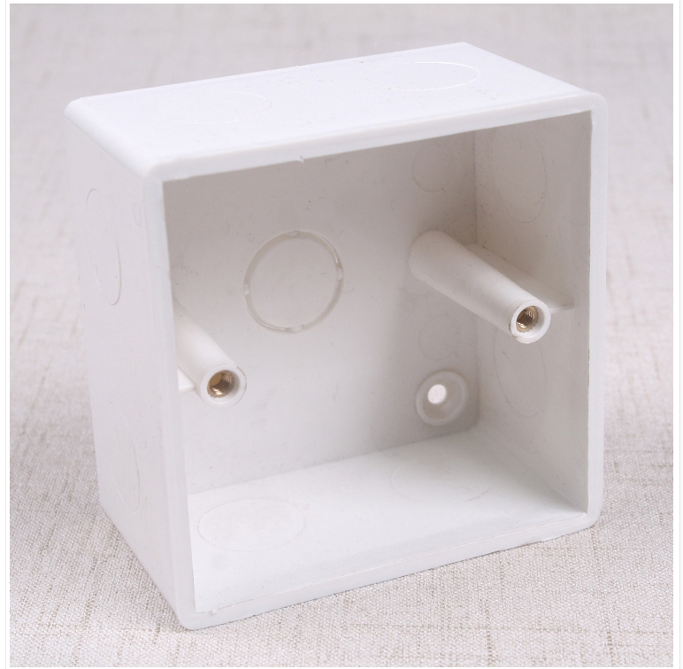 86型明装底盒通用型加深48mm明盒pvc开关插座接线盒开孔20毫米