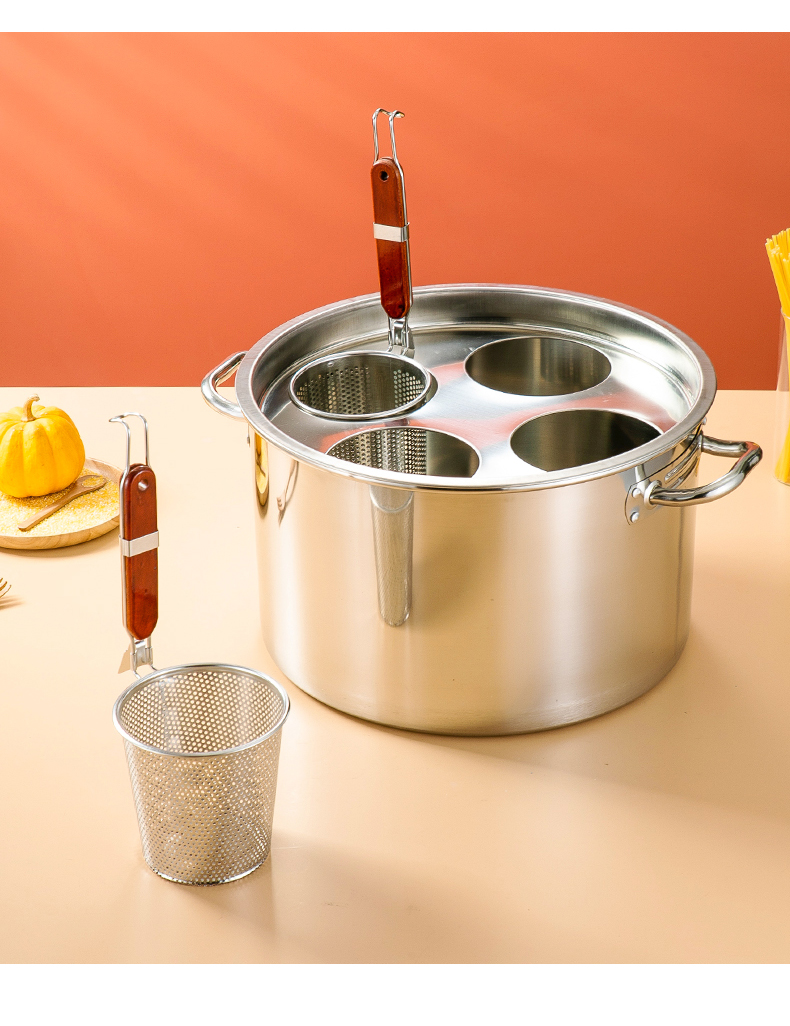 不绣钢锈圆桶煮面炉锅不锈钢桶商用电热煤气摆摊蒸煮熬汤粉下面条麻辣