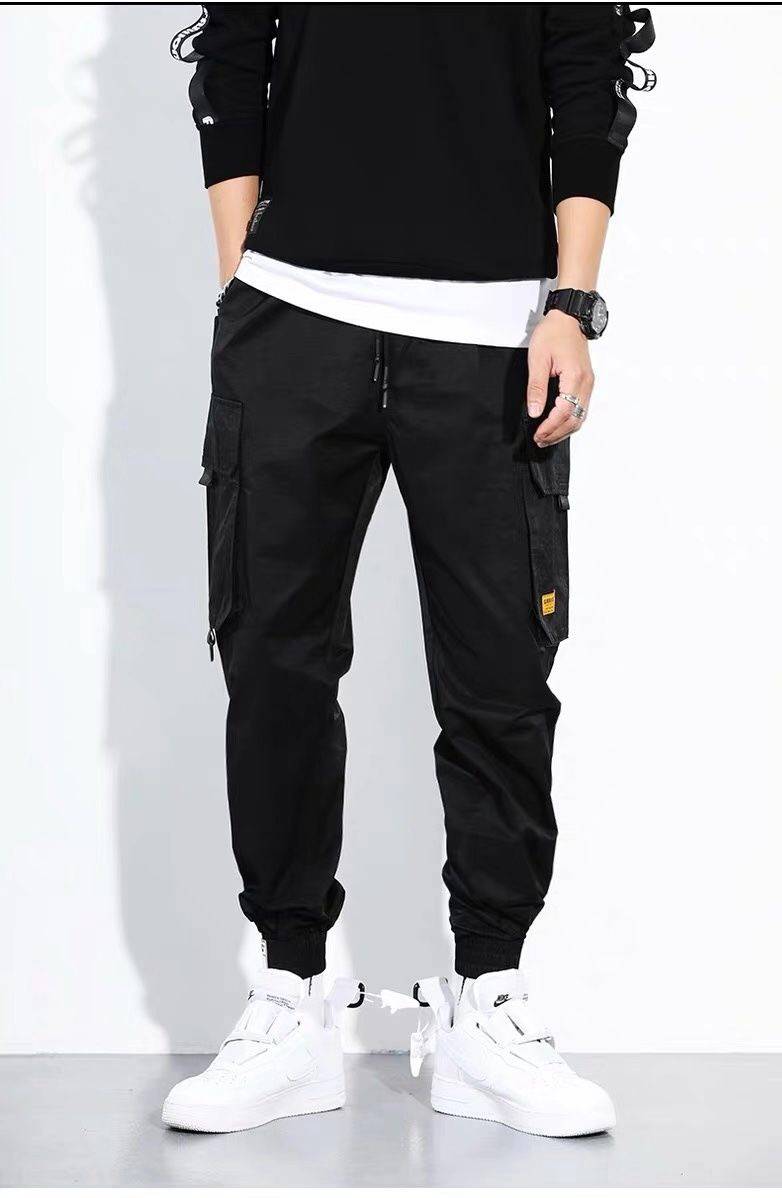 工装裤男潮牌宽松束脚韩版潮流休闲裤男学生九分裤ins哈伦裤子男 g101