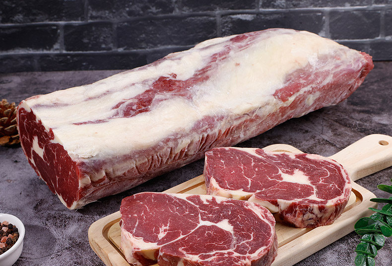 橙伯乐天萃庭原切整条眼肉牛排原味新鲜整块牛肉厚切单片牛扒2kg眼肉