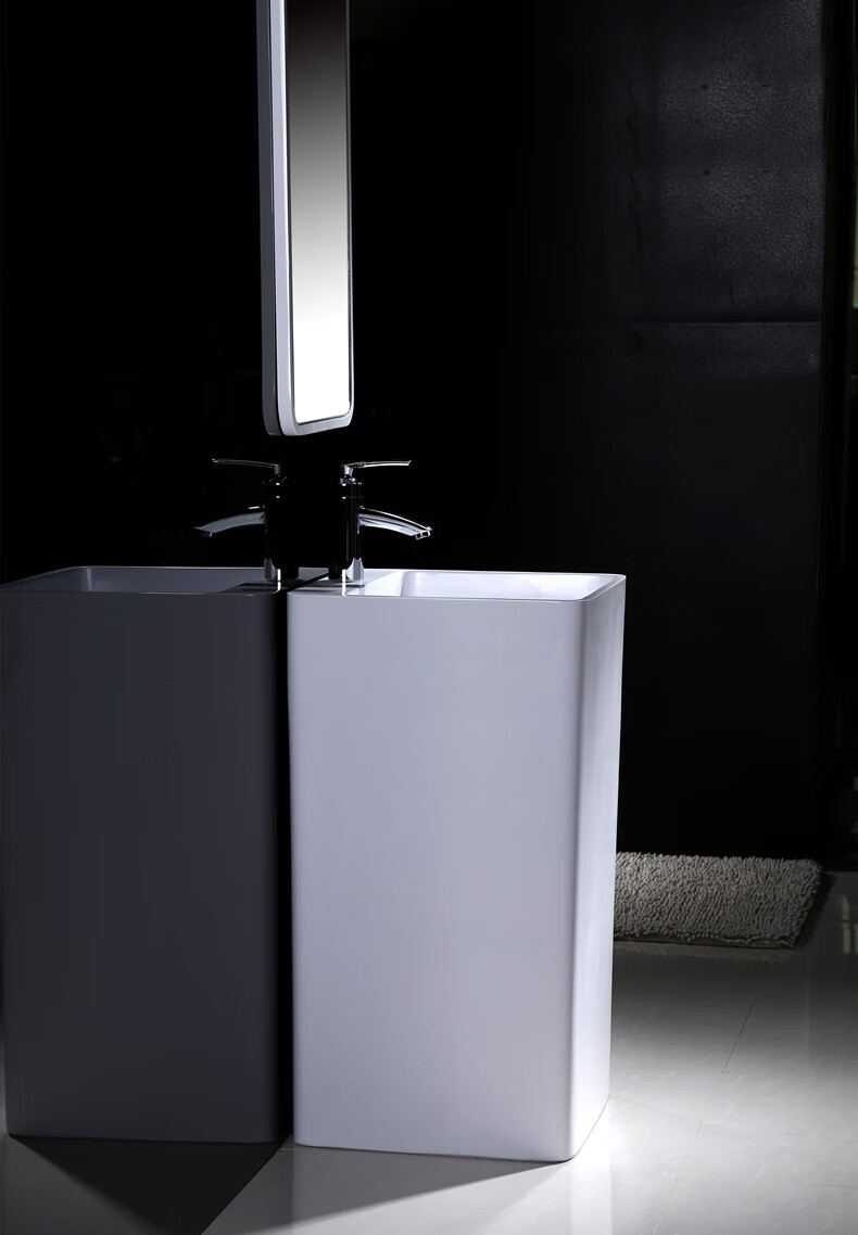 立柱盆一体式洗手盆人造石台盆阳台洗手池卫生间落地艺术迷你面盆p032